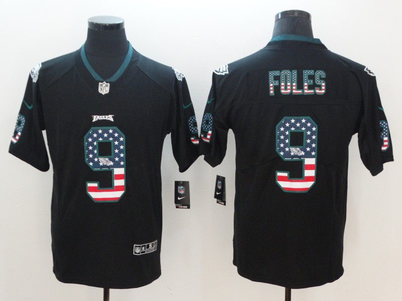 Men's Philadelphia Eagles Nick Foles #9 Black Team Jersey